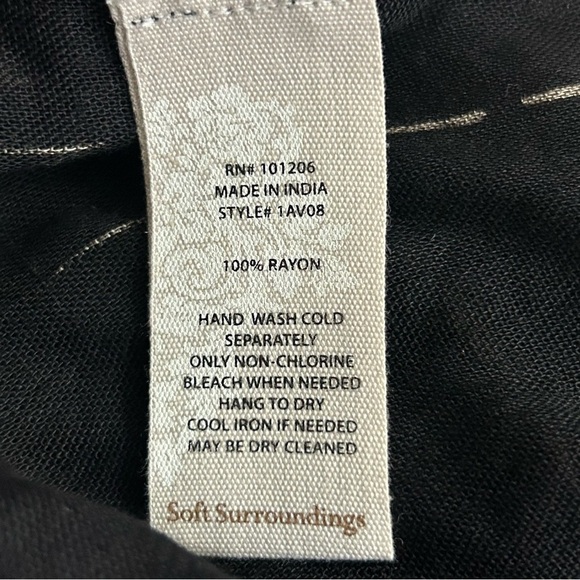 Soft Surroundings Caftan Duster OS Boho Flowy Open Front Long Topper - Picture 3 of 7